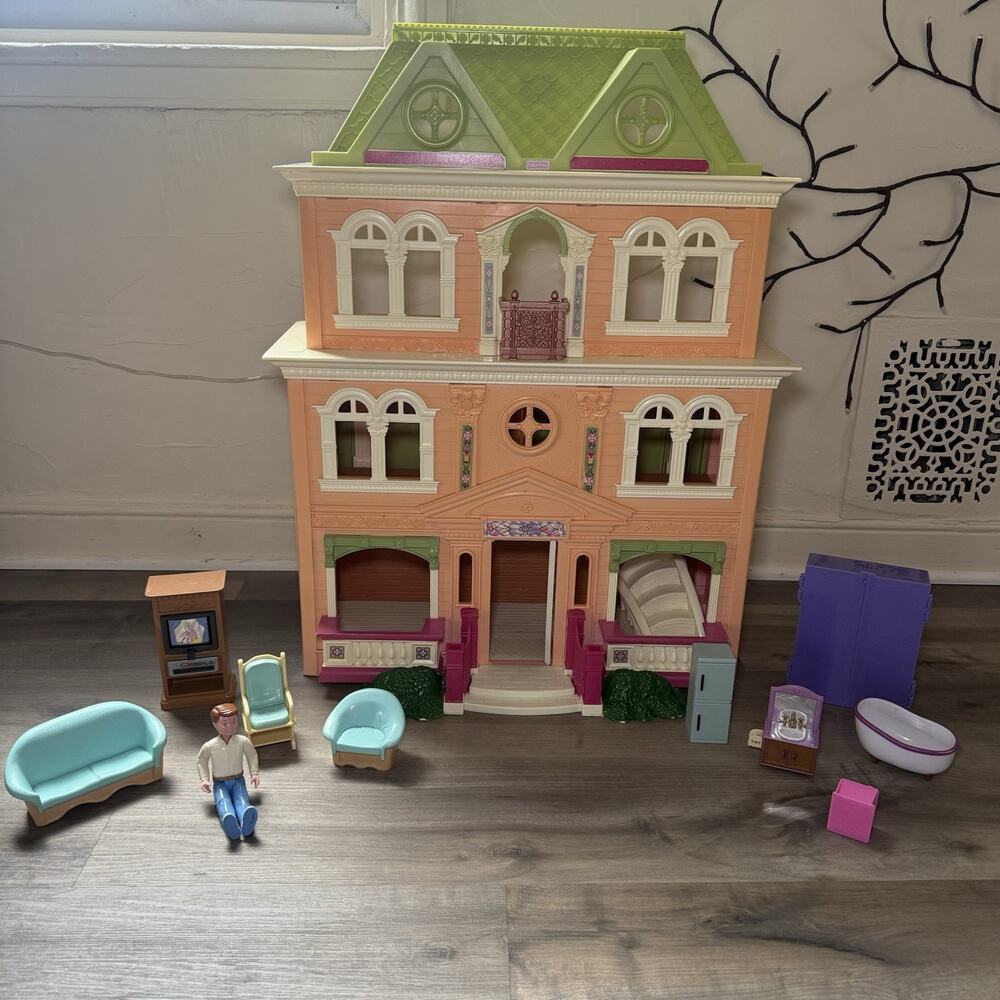 Vintage 2008 Fisher Price Loving Family Grand Victorian Mansion Dollhouse